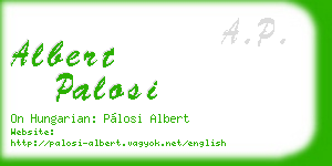 albert palosi business card